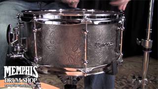 Dunnett Classic 14 x 65 James Trussart Steel Snare Drum  Full Paisley Antique Silver [upl. by Ellecram]