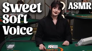 Unintentional ASMR  This Blackjack Dealer has The SWEETEST Voice ♧ [upl. by Llerdna]