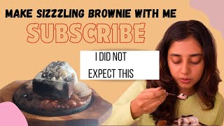 Make sizzling brownie with me  My first video on YouTube  Aishu Speaks [upl. by Nauwaj]