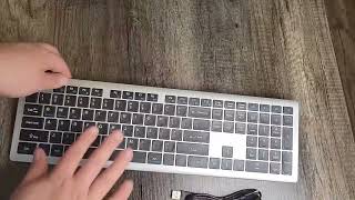 TECKNET Bluetooth Keyboard Rechargeable Ultra Slim Full Size Wireless Keyboard Review [upl. by Essirehs]