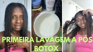 PRIMEIRA LAVAGEM APÓS BOTOX NÃO ALISOU  TRATAMENTO PÓS QUIMICA  RECUPERANDO MEU CABELO EM CASA [upl. by Brothers190]