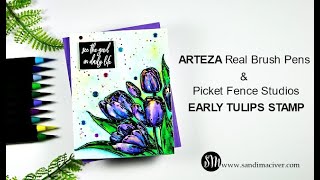 How to watercolor with ARTEZA Real Brush Pens [upl. by Urina]