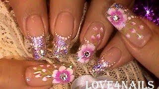 Wedding Bridesmaids Special Event Nail Art Design Tutorial [upl. by Htebazle]