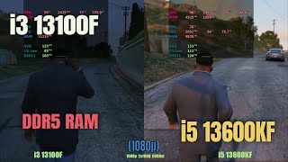 i3 13100f vs i5 13600k DDR5 RAM [upl. by Dennis]