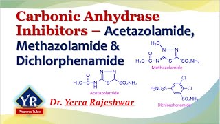 Carbonic Anhydrase Inhibitors  Acetazolamide Methazolamide amp Dichlorphenamide  YR Pharma Tube [upl. by Tillfourd]