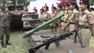 Girl cadets get military training in Jammu [upl. by Kipton]