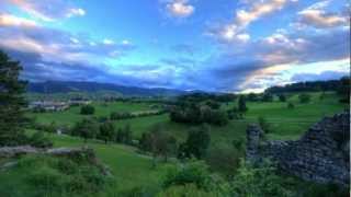 Mountains and hills in Switzerland time lapse [upl. by Yborian196]