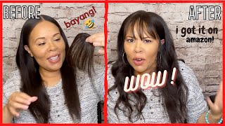 How to Use Clip On Bangs From Amazon [upl. by Angeli]