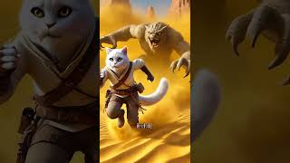 The kitten met a monster in the desert cutekitt cuteanimal catlover petmate furkids [upl. by Capp]