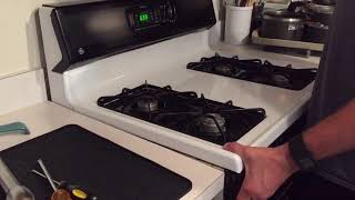 How to pull out an old or existing Range Oven Stove [upl. by Clancy]