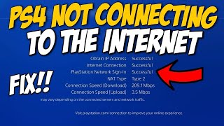 How To Fix PS4 Not Connecting To The Internet  PS4 Not Connecting To The WiFi Fix [upl. by Marlette]