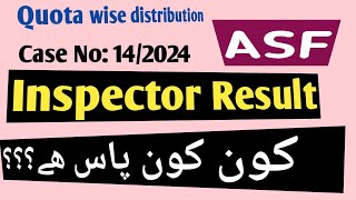 ASF Inspector Result announced by fpsc  kon kon pass hae medicalshortlistingdocumnet requiremet [upl. by Atikir]