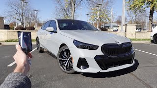 2024 BMW 530i M Sport Start Up Walkaround POV Test Drive and Review [upl. by Rodmur]