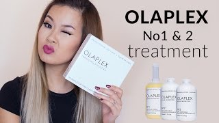 OLAPLEX 1 amp 2 TREATMENT AT HOME [upl. by Adams]