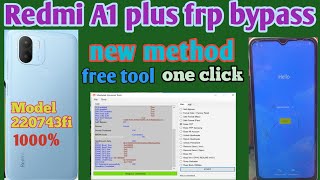 Redmi a1 plus frp bypass free toolmediatek bypass tool [upl. by Lagiba]