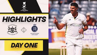 HIGHLIGHTS  Gloucestershire v Middlesex  Day One  Marchant de Lange takes sixfor [upl. by Ricardama]