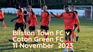 BilstonTownFC v Coton Green FC [upl. by Iggie]