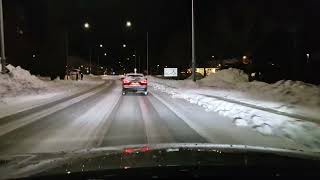 Driving from Luleå airport to city center 20240114 Cold winter weather 21 °C degree [upl. by Jourdain]