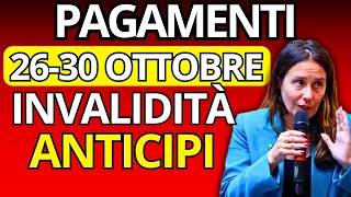 INPS PAGA 2630 OTTOBRE Pagamenti ADI Invalidità Bonus NASpI e 730 [upl. by Eellac518]