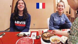 高級すき焼きを堪能！フランス人姉妹と浅草ランチ！First time Sukiyaki [upl. by Avert]