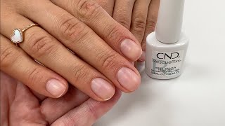 Treating peeling nails with CND Rescue RXx keratin treatment pro nail technician explains [upl. by Vasilis]