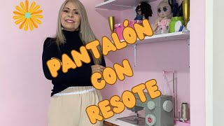 Omaira tvDIY pantalón con resorte  bolsillos y pretina combinada aprende con omairatv [upl. by Danialah]