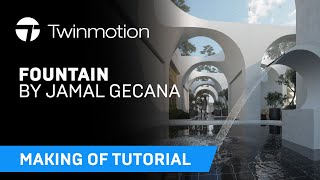 Fountain exterior rendering Making Of in Twinmotion 20231 [upl. by Eintihw]