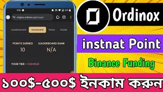 OrdinoxLabs Testnet  Binance Supported Project  100500 Loot  মিস কইরেন না🔥 [upl. by Ahtamat]