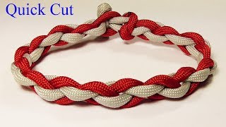 Four Strand Square Braid Bracelet Quick Cut [upl. by Ariaec]