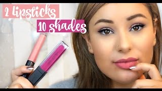 2 Lipsticks 10 Shades  How to mix matte liquid lipsticks  scattynattyxx [upl. by Ennayk595]