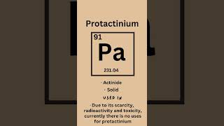 Protactinium  Elements series part ninetyone🧪 science stem learning [upl. by Afton787]