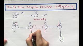 How to draw resonating structures of Phenoxide ion [upl. by Castle242]