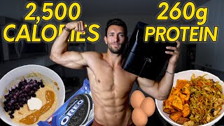 HIGH Protein 2500 Calorie Full Day of Eating to Build Lean Muscle [upl. by Lletram]