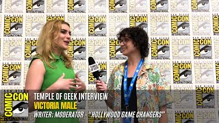 Victoria Male Discusses New Projects and Advice for Aspiring Professionals at SDCC [upl. by Nonnahc216]