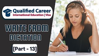 PTE Write From Dictation  PART  13 March 28 2024  Qualified Career [upl. by Namlak]