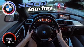 BMW 320d F31 190HP ACCELERATION TOP SPEED amp AUTOBAHN POV [upl. by Arundell]