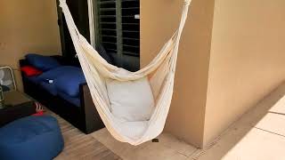 Hammock Chair Hanging Rope Swing Chair Review [upl. by Lucas314]