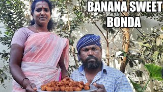 Banana Sweet Bonda 😋 Recipe in tamil  How to prepare banana bonda in 10 minutes  Ambikavin Samayal [upl. by Hubble]