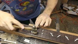 Guitar Build  Part 10  Inlaying the fretboard [upl. by Dorison]