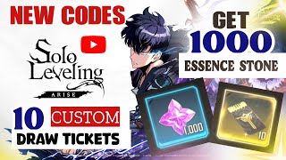 ⚠️URGENT FREE 1000 ESSENSE STONES amp 10 DRAW TICKETS NEW CODES Solo Leveling Arise [upl. by Garold]