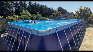 How To Install An Above Ground Pool  Every Step  From Ground Prep To Swimming [upl. by Akiehs]