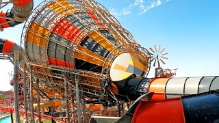 Enormous DUKHAN NO 10 Funnel Water Slide at Meryal Waterpark [upl. by Etnohs]