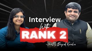 Interview with CS Jodhpur Rank 2 Ruchika Aggarwal Negative result To Chapter Rank2 CS Executive [upl. by Hilario]