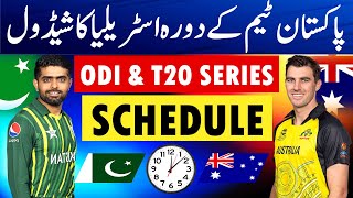 Pakistan vs Australia schedule announced  Pakistan vs Australia T20 and ODI series schedule 2024 [upl. by Eineg]