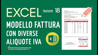 Excel  Come creare una Fattura con più aliquote IVA  18 [upl. by Esilanna]