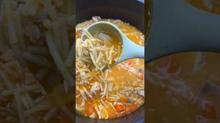 Sopa De Pollo y Fideos 😋 Fácil y Rápido 😋👍shorts reels [upl. by Cappella]