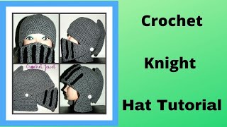 Crochet a Knight Helmet Hat Tutorial  DIY Crochet Beanie Part 4 [upl. by Niak903]