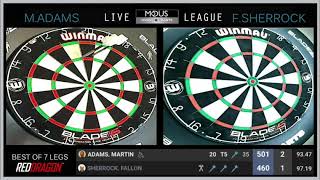 Martin Adams vs Fallon Sherrock  Modus Icons of Darts Phase Two Week 1 Day 1 [upl. by Sekyere]