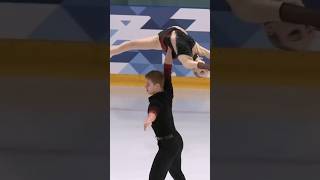 Russian Professional Skating Pairs KhabibullinaKnyazhuk eyecatchup iceskating shorts [upl. by Hedve]