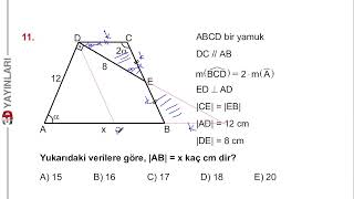 GÜNÜN SORUSU 3D AYT GEOMETRİ YAMUK [upl. by Vickey]